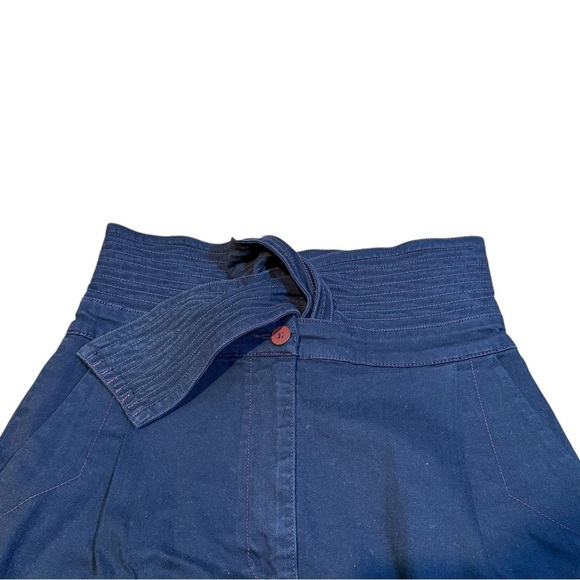 Ulla Johnson NWT Denim Drew Tie Front Mini Skirt Size 6 - Picture 3 of 7